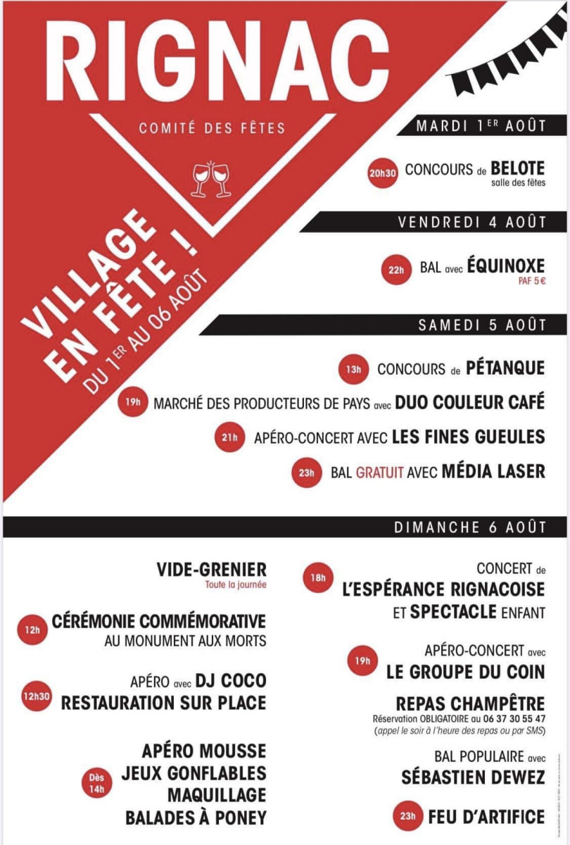 affiche fête Rignac 2023